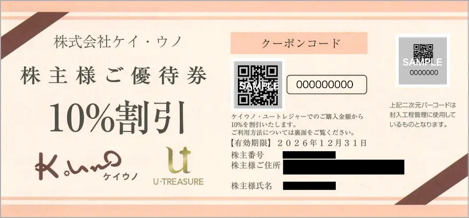 自社商品10％割引券