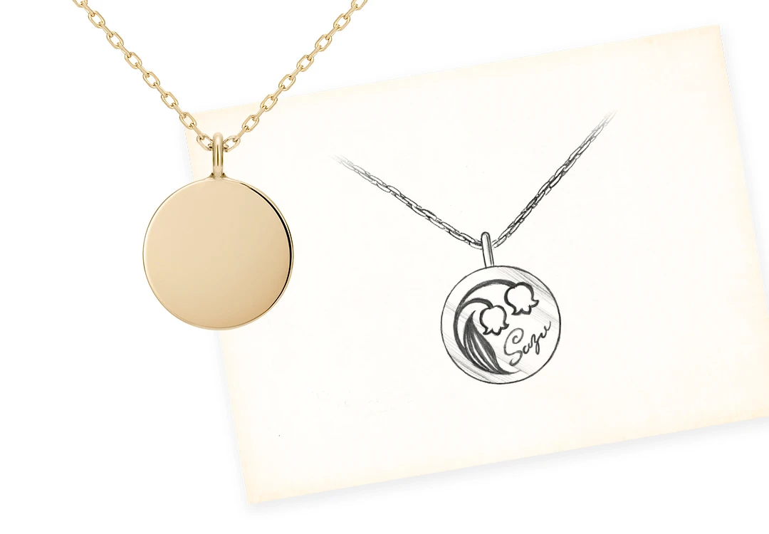 名前にちなんでスズランのデザインを