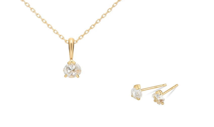 ダイヤモンド原石 ネックレス・ピアス